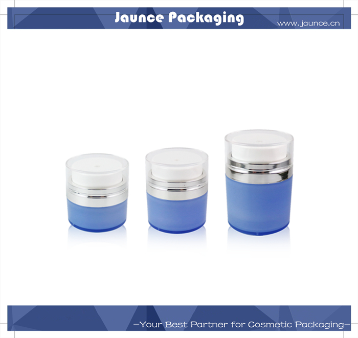 Acrylic Blue and White Airless Jar